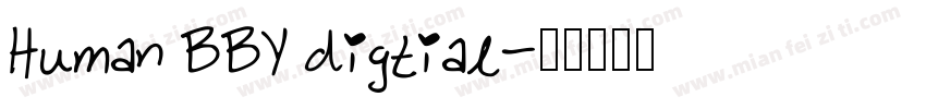 Human BBY digtial字体转换